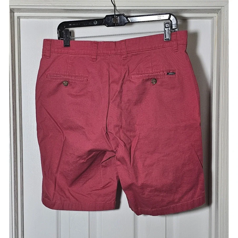 Johnnie O Chino Shorts Men's Size 33 Malibu Red Cotton 9